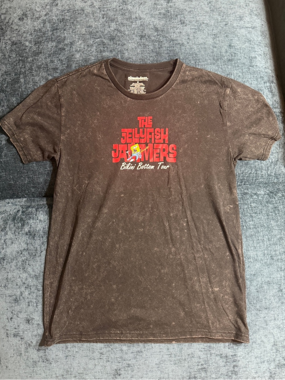 The Jellyfish Jammers Bikini Bottom Tour Graphic Tee - acid wash